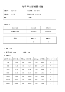 电子秤内部校验报告