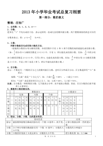 2013年小学毕业考试总复习刚要