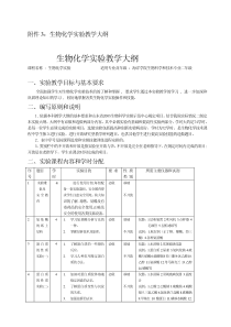 附件3生物化学实验教学大纲