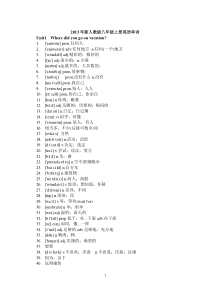 2013年新人教版八年级上册英语单词(有音标)