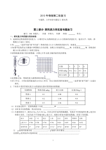 2013年物理第二轮复习交专题四力学实验专题-探究类