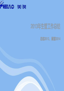 2013年生管工作总结