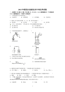 2013年绥化市中考化学试题(word版含答案)