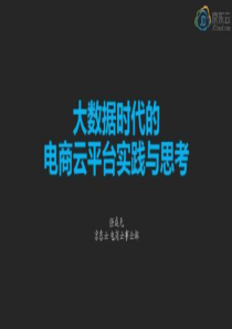 大数据时代的京东电商云平台(内部PPT)（PDF31页）