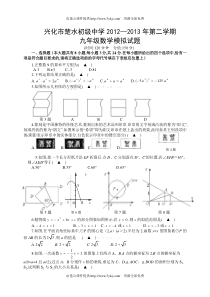 2013年苏科版九年级数学模拟试题(有答案)