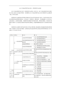 2015年执业药师考试大纲-药事管理与法规