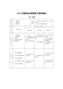 2015年春季校本男子篮球