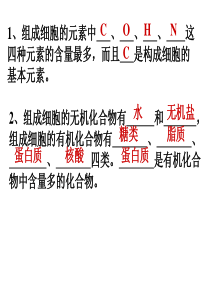 高中生物必修1《分子与细胞》(新人教版)：12《组成生物体的化合物