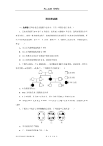 高中生物必修2综合测试题(附答案)