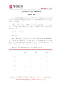 2015年河南选调生考试数量关系表格法