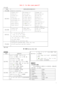 2015年秋七年级英语上册Unit3Isthisyourpencil导学案1(新版)人教新目标版