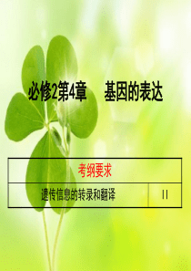 高中生物第一轮复习必修2第4章