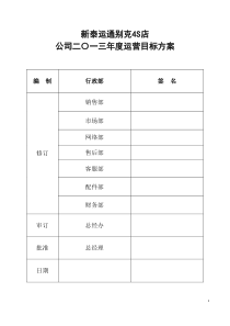 2013运营方案