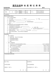 塔吊安拆旁站记录