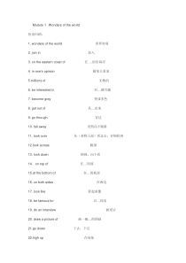 最新外研版九年级上册英语各单元短语汇总