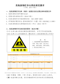 危险废物贮存仓库的规范要求