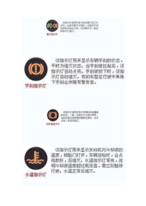 汽车仪表盘常见符