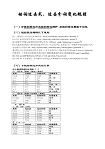 动词过去式过去分词变化规则