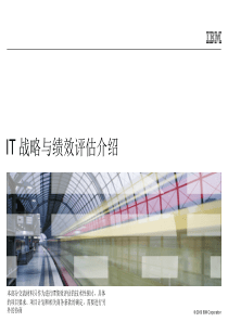 IBM咨询服务---IT战略与绩效评估