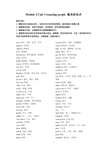 Module-2-Unit-3-Amazing-people-基本知识点