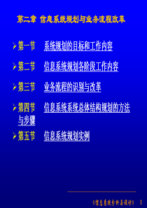 第二章信息系统规划与业务流程改革(信息系统分析与设