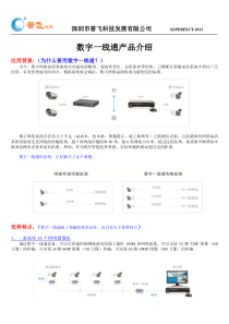 2013数字一线通介绍