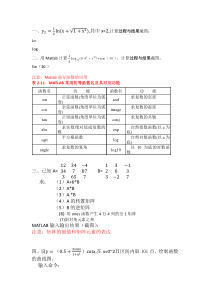 2013级matlab考试复习资料