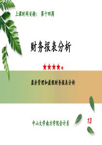 2013级《财务报表分析》课件13.