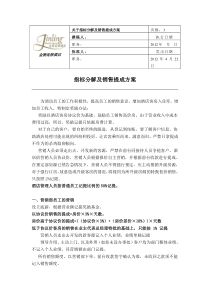 2012指标分解及销售提成方案