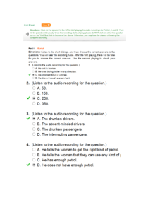 2012新视野大学英语视听说教程第二版第2册答案Unit9test