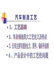 汽车四大工艺最新培训材料