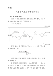 汽车场内道路驾驶考试项目