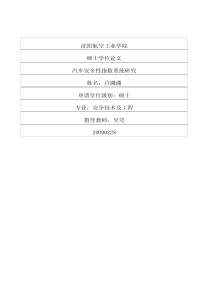 汽车安全性指数系统研究