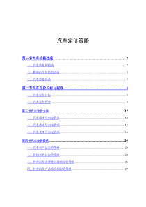 汽车定价策略（DOC 31页）