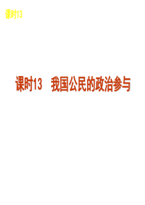 2014届高考政治一轮复习方案(人教版)课时13_我国公民的政治参与