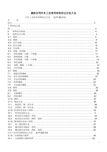 汽车工业常用材料标记方法