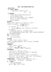 2013-2014学年高一化学苏教版必修一教案专题2从海水中获得的化学物质知识点