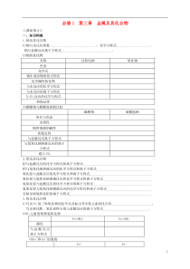 2013-2014学年高中化学 第3章 金属及其化合物复习课(2)导学案 新人教版必修1