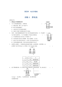 2013-2014学年高中化学(人教版选修4)同步课时检测第四章电化学基础第1课时原电池