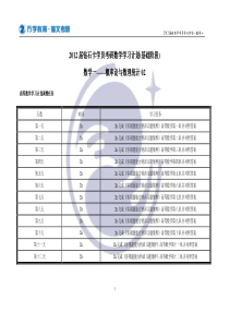 2013届钻石卡学员考研数学学习计划(基础阶段)数学一概率论与数理统计02