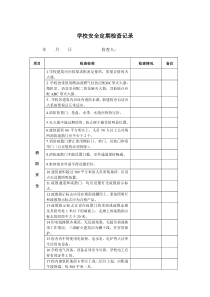 学校安全工作定期检查记录