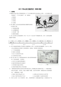 2011年高考山东卷文综(历史)试题及答案