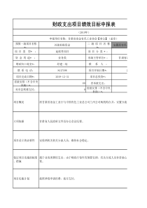 财政支出项目绩效目标申报表