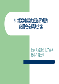 针对XX电器供应链管理的应用安全解决方案ppt18