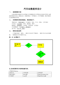 汽车站数据库设计