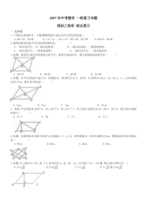 2017年中考数学复习专题相似三角形及答案