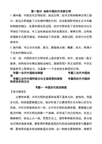 2012历史专题一中国古代政治制度