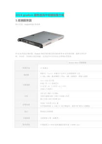 2014gisdom服务器高中低端配置方案