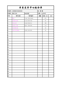 汽车维修工时表