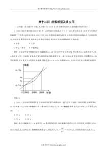 2012届高考数学一轮复习测试卷函数模型及其应用